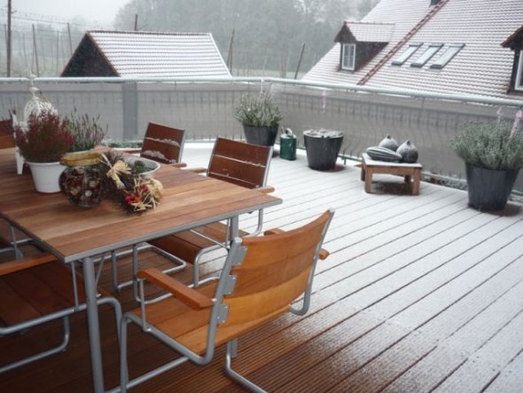 Terrasse / Balkon 'Hilfe, Schnee im Oktober!'