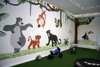 Kinderzimmer 'Dschungel-Tobekeller'